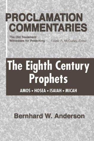 Cover of Eighth century prophets