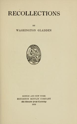 Cover of Recollections