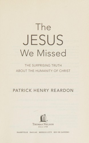 Cover of The Jesus we missed