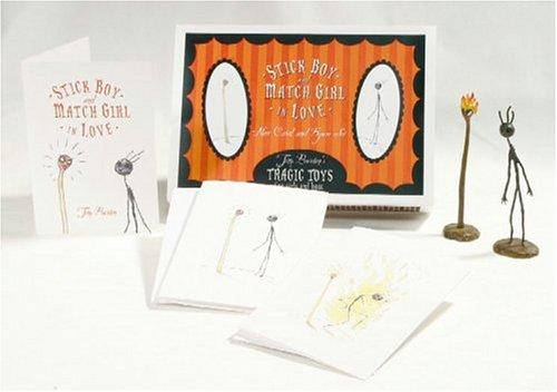 Cover of Tim Burton's Stick Boy & Match Girl Note Cards and Figures Boxed Set