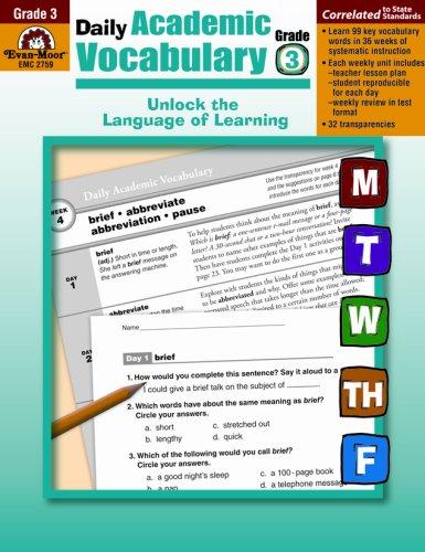 Cover of Daily Academic Vocabulary, Grade 3
