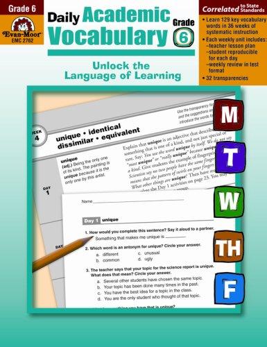 Cover of Daily Academic Vocabulary Grade 6+