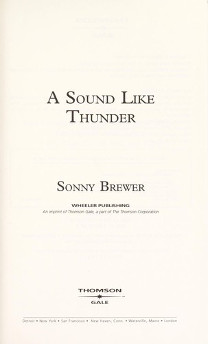 Cover of A sound like thunder