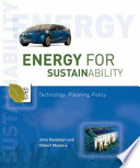 Cover of Energy for Sustainability