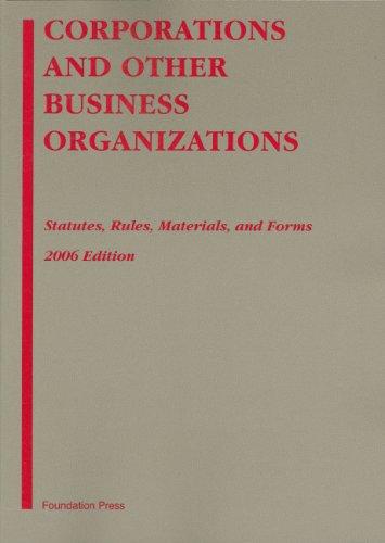 Cover of Corporations and Other Business Organizations 2006