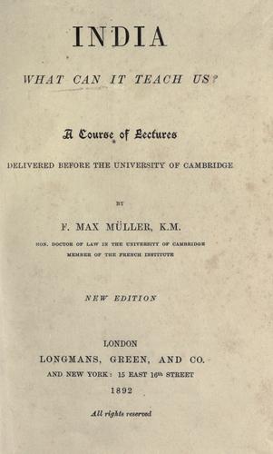Cover of India