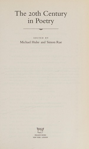 Cover of The 20th century in poetry