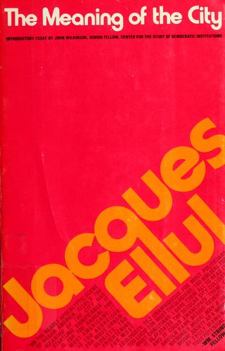 Cover of The meaning of the city