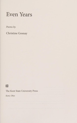 Cover of Even Years (Wick First Book)