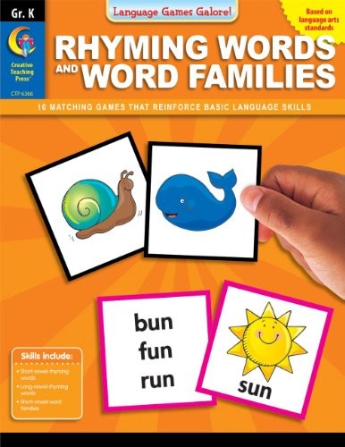 Cover of Rhyming Words & Word Families Gr. K Language Games Galore