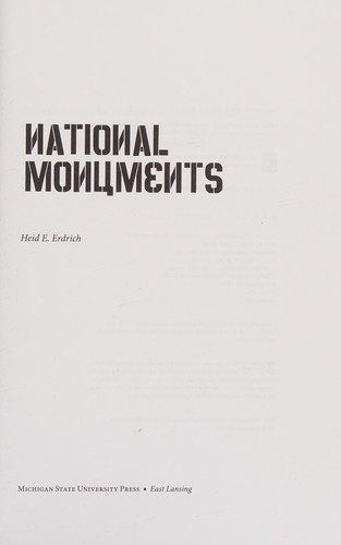 Cover of National monuments