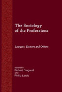 Cover of The Sociology of the Professions