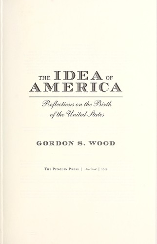 Cover of The idea of America