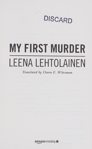 Cover of My first murder
