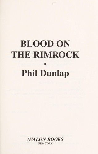 Cover of Blood on the Rimrock