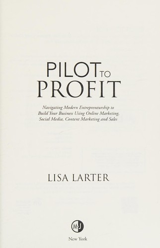 Cover of Pilot to Profit