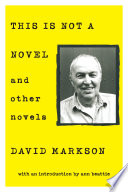 Cover of This is Not a Novel and Other Novels