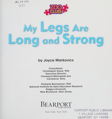 Cover of My legs are long and strong