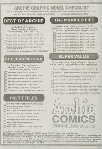 Cover of Archie comics spectacular
