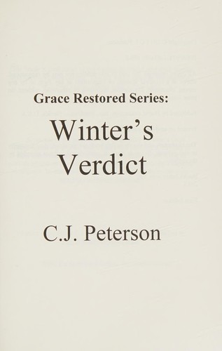 Cover of Winter's verdict