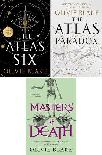 Cover of Olivie Blake's 3-Book Set: the Atlas Six, the Atlas Paradox, Masters of Death