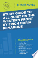 Cover of Study Guide to All Quiet on the Western Front by Erich Maria Remarque