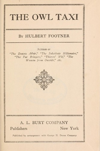 Cover of The owl taxi