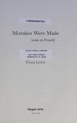 Cover of Mistakes Were Made (Some in French)