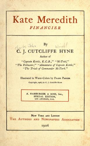 Cover of Kate Meredith, Financier