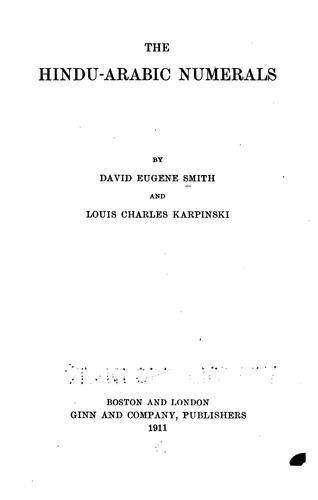 Cover of The Hindu-Arabic numerals