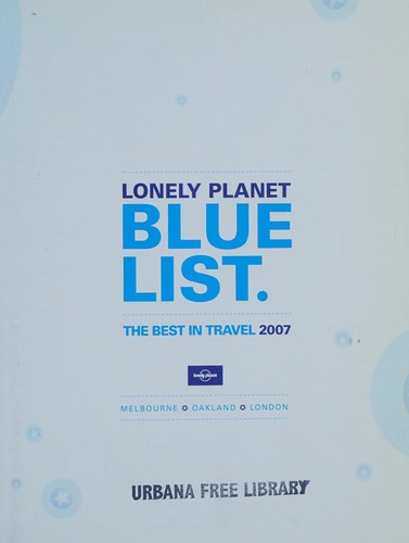 Cover of Lonely Planet blue list