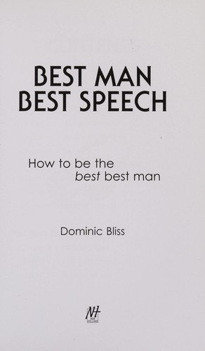 Cover of Best man best speech