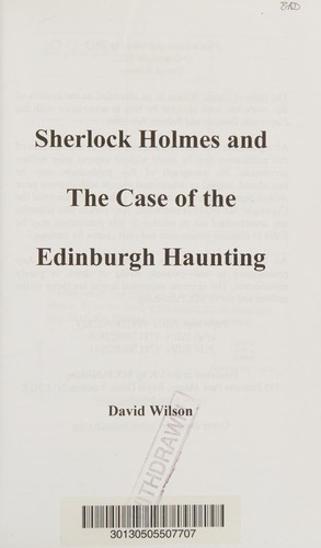 Cover of Sherlock Holmes and The Case of The Edinburgh Haunting