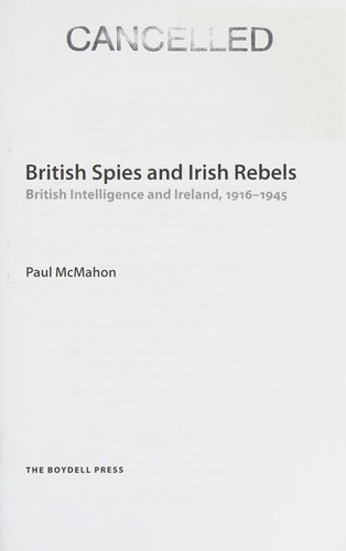 Cover of British Spies and Irish Rebels