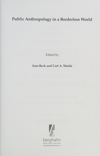 Cover of Public anthropology in a borderless world