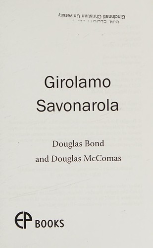 Cover of Girolamo Savonarola