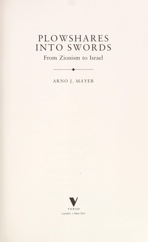 Cover of Plowshares into swords