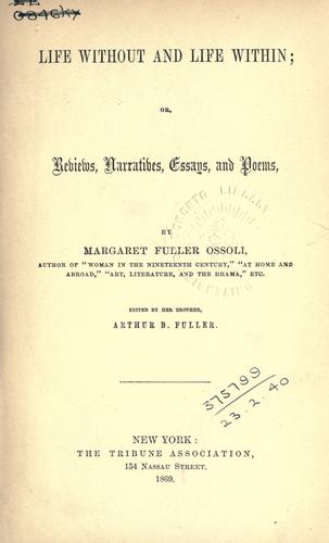 Cover of Life without and life within
