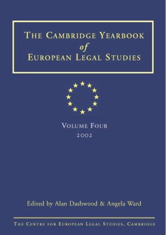 Cover of Cambridge Yearbook of European Legal Studies Vol 3 2000