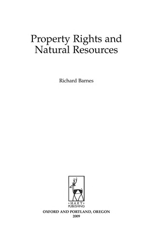 Cover of Property rights and natural resources