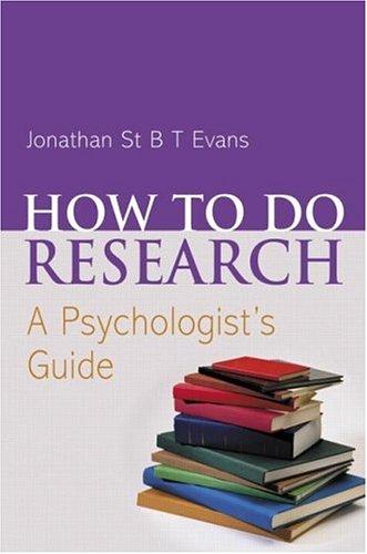 Cover of How to Do Research: A Psychologist's Guide