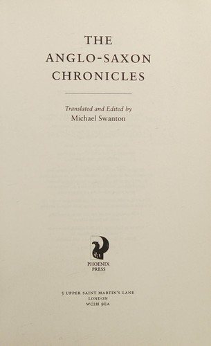 Cover of The Anglo-Saxon chronicles