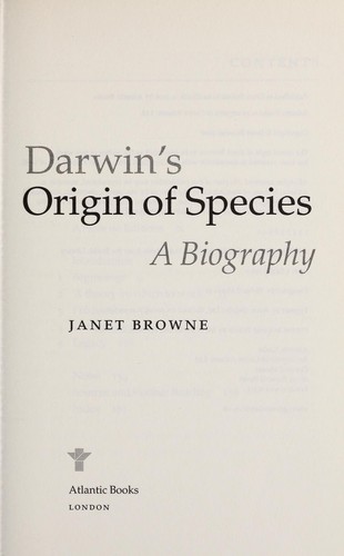 Cover of Darwin's Origin of Species