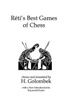 Cover of Reti's Best Games of Chess