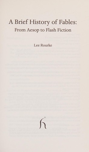 Cover of A brief history of fables