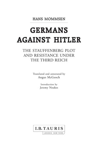 Cover of Germans against Hitler