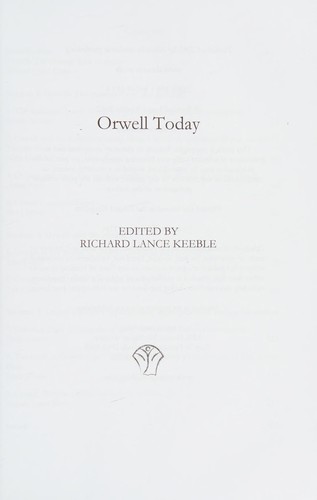 Cover of Orwell Today