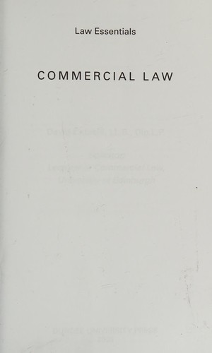 Cover of Commercial Law Essentials
