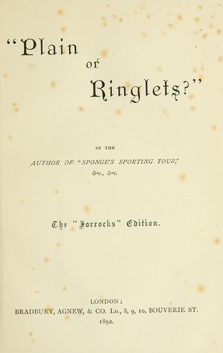 Cover of "Plain or ringlets?"