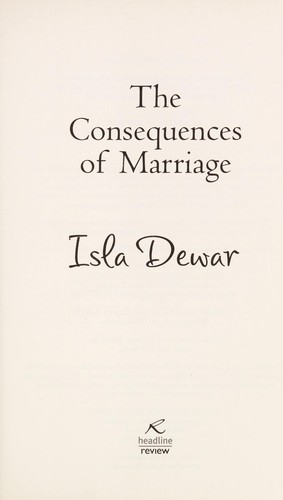 Cover of The consequences of marriage